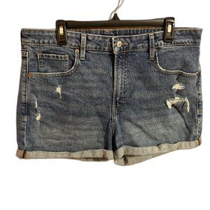 Old Navy O.G. Short High Rise‎ Distressed Jeans Rolled Cuff